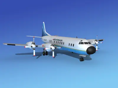 Lockheed L-188 Electra II HP Devonair 3D model