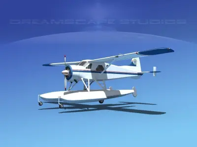 Dehavilland DHC-2 Civil Air Patrol 3D model