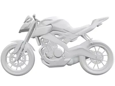 Yamaha MT 125 Motorcycle Low-poly 3D model