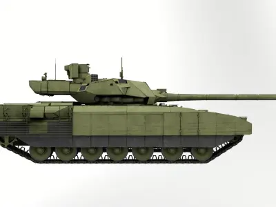 T-14 Armata Game Ready Low-poly 3D model