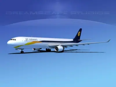 Airbus A330-300 Jet Airways 3D model
