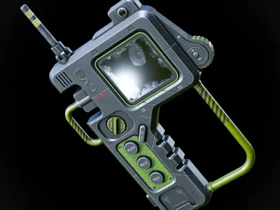 Sci-fi Controller V8 Low-poly 3D model