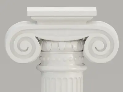 Ionic column Low-poly 3D model