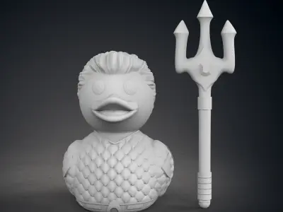Cute Aquaman Rubber Duck 3D print model