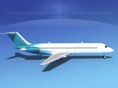 Douglas DC-9-30 Century Airlines 3D model