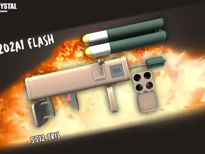 Low Poly Guns Pack Low-poly 3D model