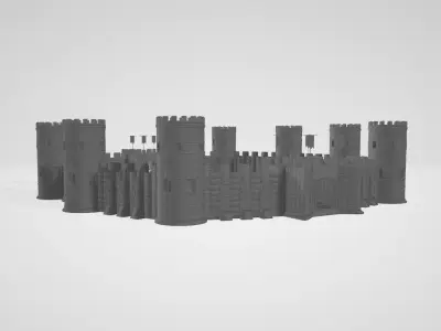 Castle Low-poly 3D model