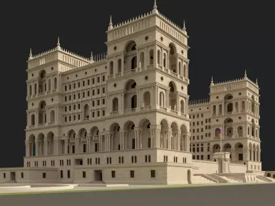 Government House in Baku 3D model