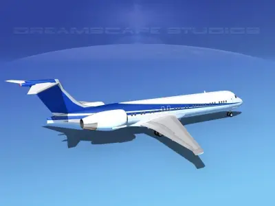 McDonnell Douglas MD-87 Corporate 2 3D model