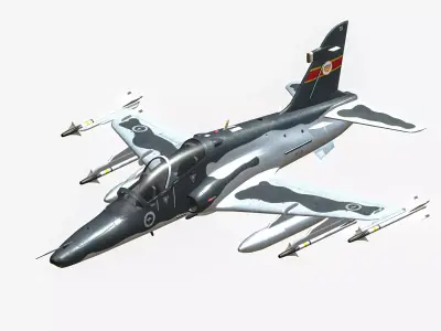 BAE Hawk 127 Royal Australian Air Force Low-poly 3D model