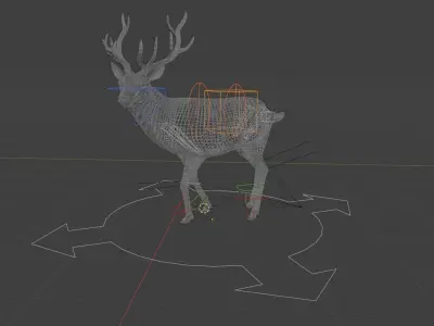 Wire Gazelle   3D model