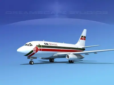 Boeing 737-100 GB Air 3D model