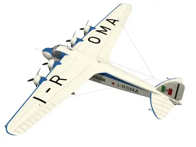savoia marchetti S74 3D model