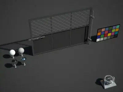 Single Entrance Gate Low-poly 3D model