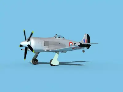 Hawker Tempest MKII FAF 3D model
