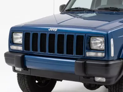 Classic Jeep Cherokee XJ SUV Low-poly 3D model