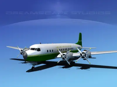 Douglas DC-7C Lexus Air 3D model