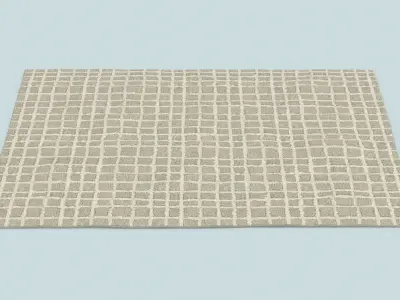 Contemporary Area Rug 3D model