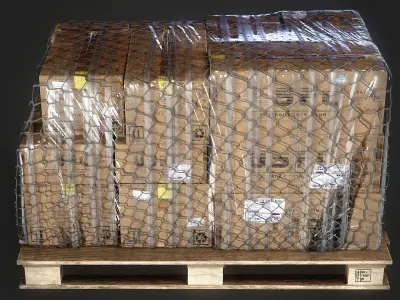 Military Box Cargo Vol 1 Low-poly 3D model