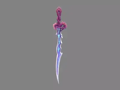 Coiling Dragon Sword Low-poly 3D model