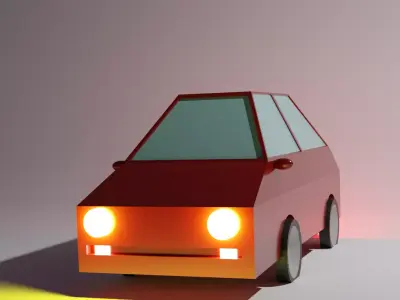 car voiture coche Low-poly 3D model