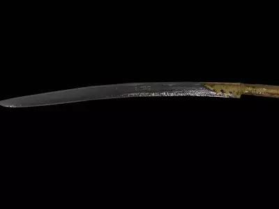 Ottoman Yatagan Sword Low-poly 3D model