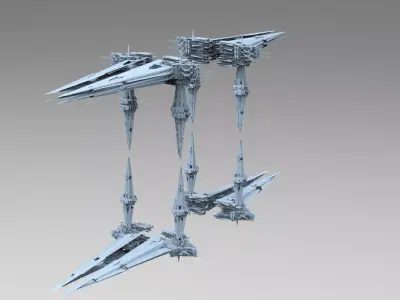 Starship heraldry garden array 3 3D model