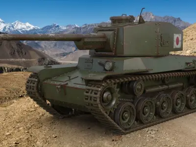 Tank Type 3 Chi-Nu Japan Mental Ray 3D model