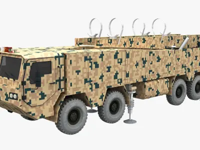 Iranian Missile Launcher Vehicle 3D model