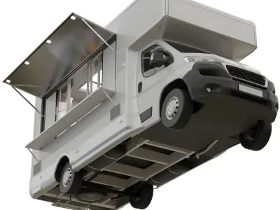 Food Truck New Peugeot Boxter 3D model