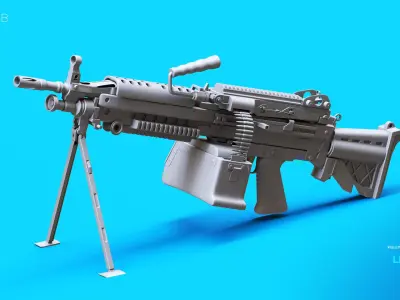 LKM M249 Machine Gun 3D model