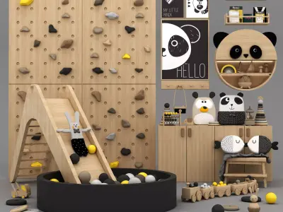 toys and furniture set  Low-poly 3D model