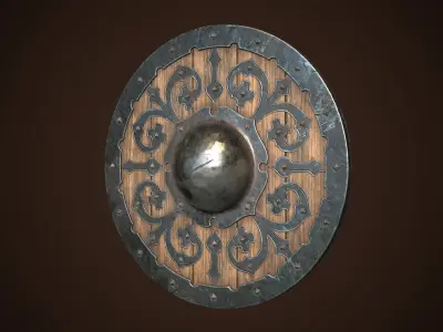 Shield Buckler 01 Low-poly 3D model