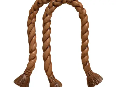 Worn Leather Cat O Nine Tails 3D model