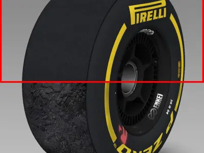 enkei soft front tyre Low-poly 3D model