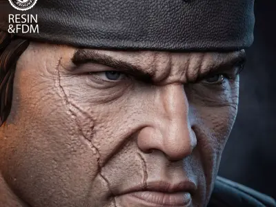 Wicked Video Games Marcus Fenix Portrait Bust 3D print model