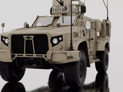 Oshkosh JLTV 2014 - Armed Vehicle 3D model Low-poly 3D model