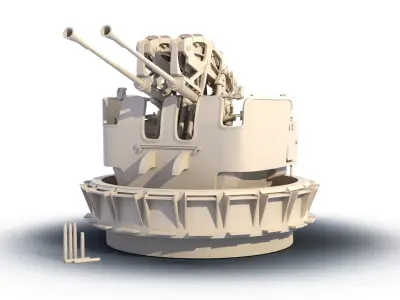 twin Bofors SP48 3D print model