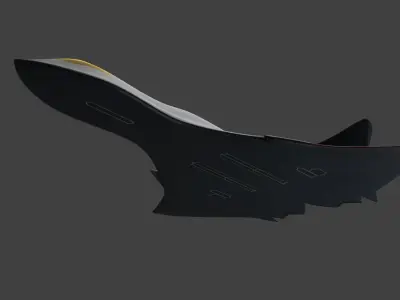 Stealth fighter jet spaceship like 3D model