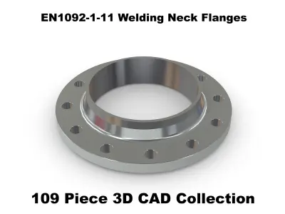 EN1092-1-11 Welding Neck Flanges 3D model