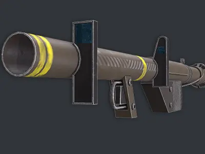 Rocket Launcher Game Ready 8 Low-poly 3D model