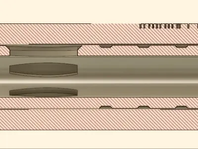 M4 Flash hider with suppressor for Airsoft 3D print model