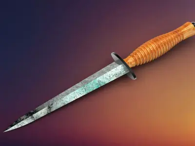Dirk knife Fairbairn Sykes dagger 3D model