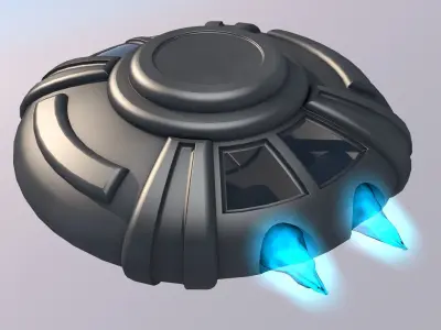 UFO Spaceship Free low-poly 3D model