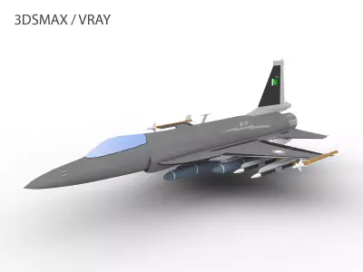 JF-17 XIAO LONG Low-poly 3D model