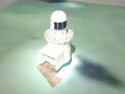 Ballina Lighthouse Low Poly 3D model