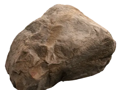  Warm Toned Wedged Large Rock Boulder Model 
