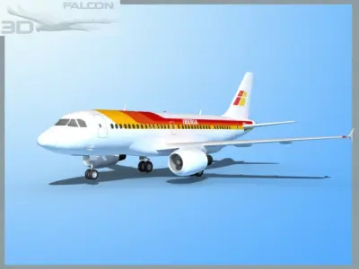 Falcon3D A319 Iberia 3D model