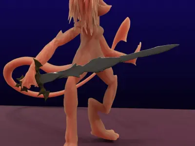 Lizz - Spore-like Creature Free 3D model