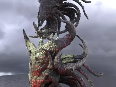 Cthulhu Squid monster collection 1  3D model